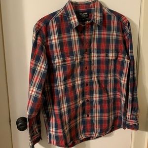 Filson Kitsap Work Shirt Plaid Cotton Large L